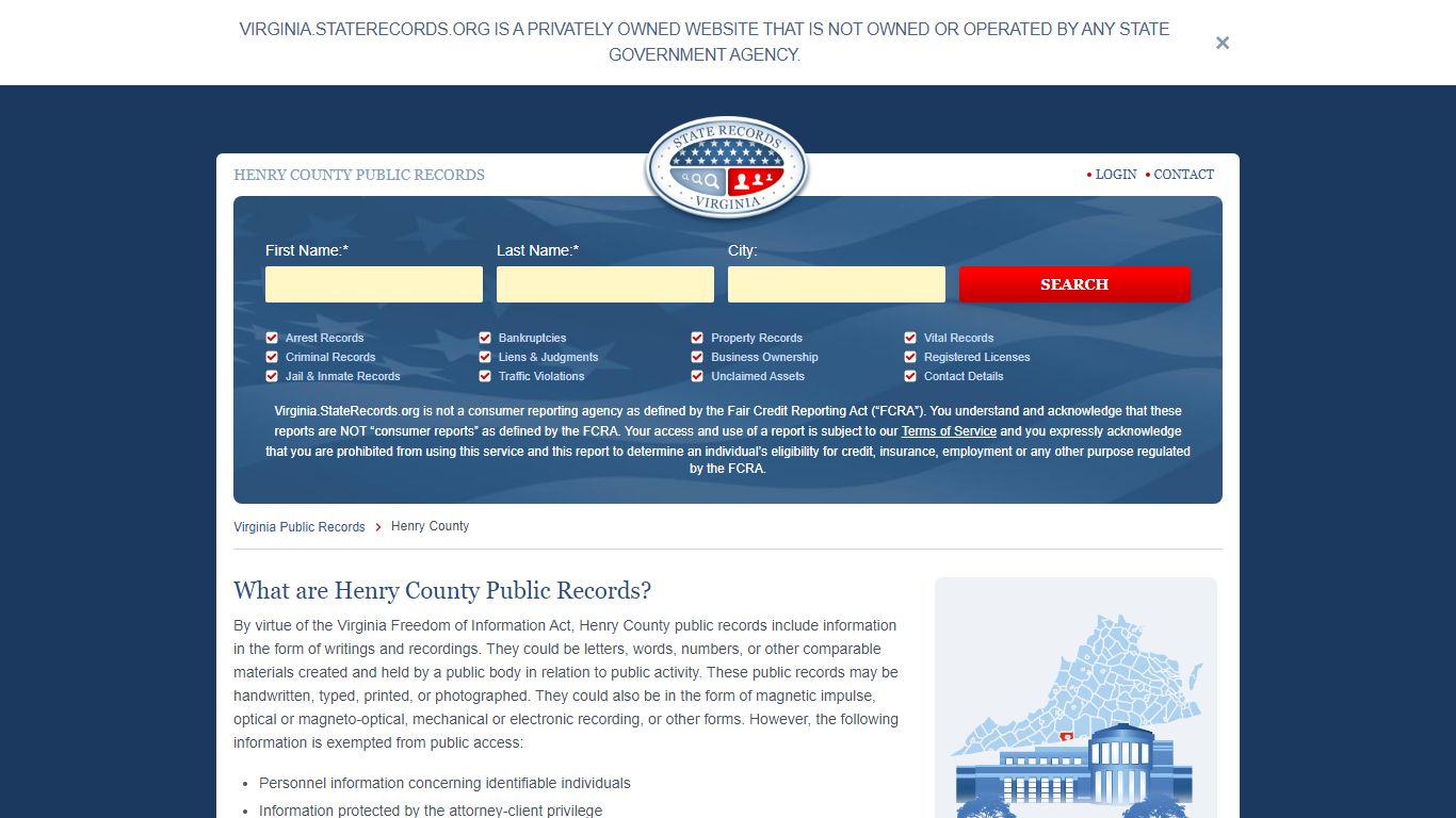 Henry County Arrest, Court, and Public Records | StateRecords.org